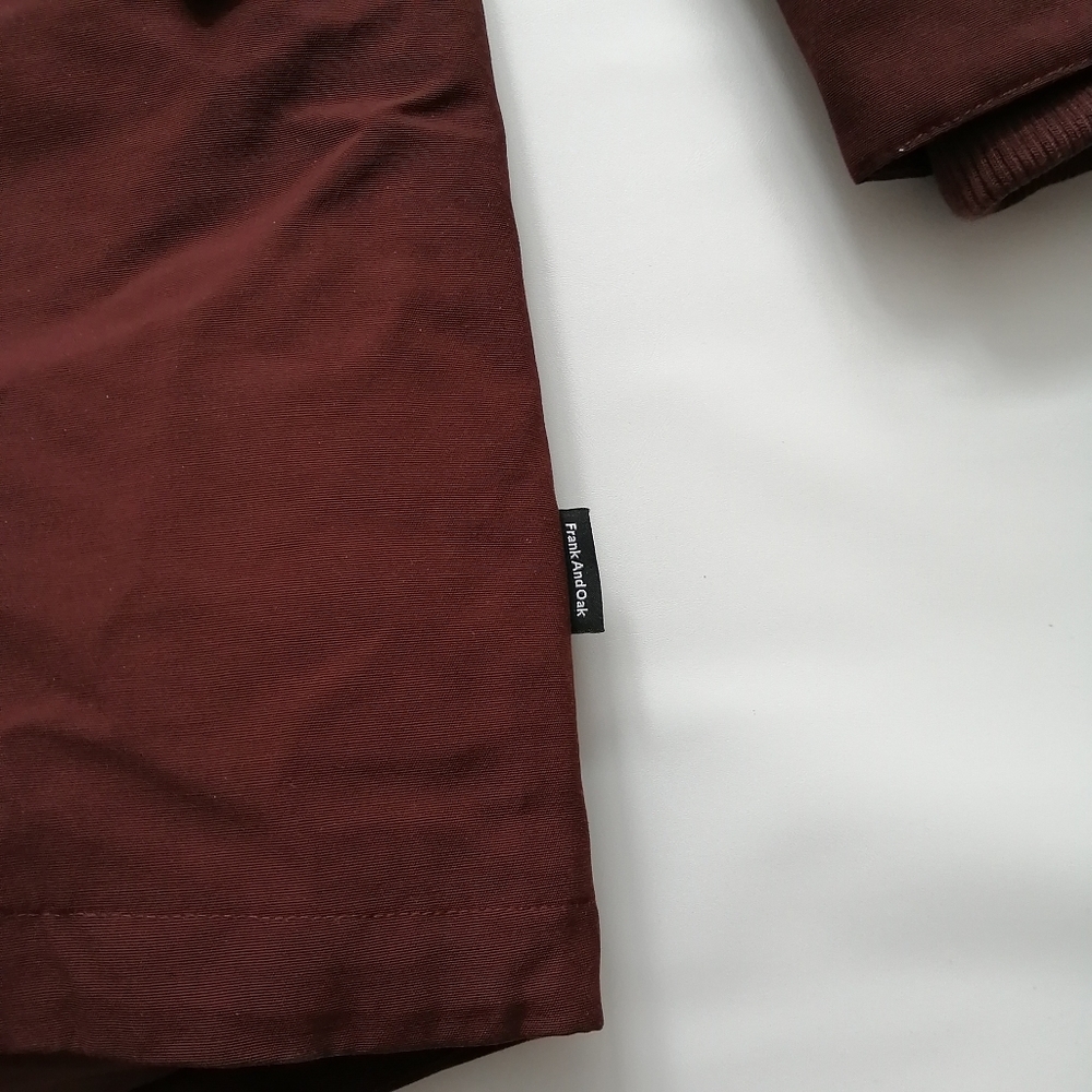 Frank And Oak Maroon Parka Small NWT - Picture 15 of 16